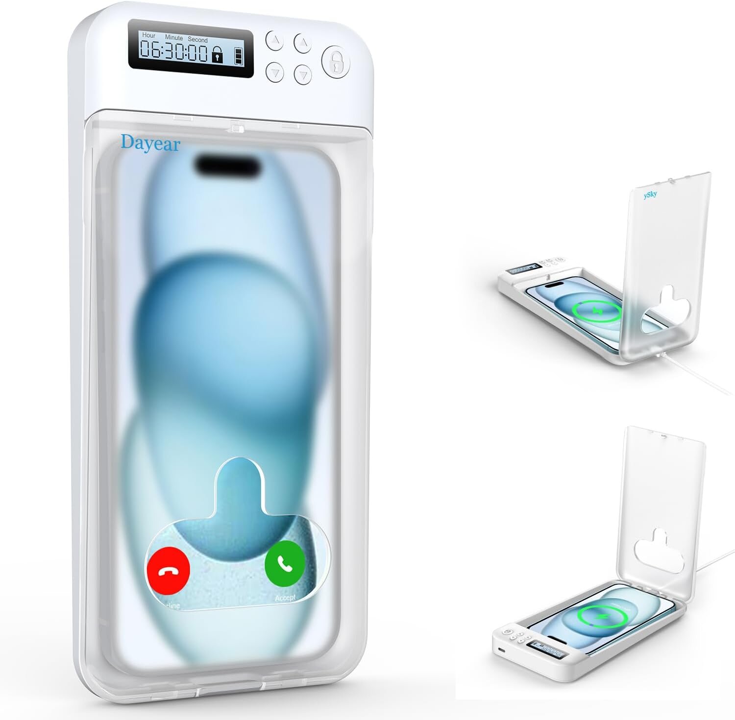 Caja De Bloqueo Con Temporizador Dayear Para Teléfono Y Tablet – Cárcel Digital Para Concentrarse, Verde