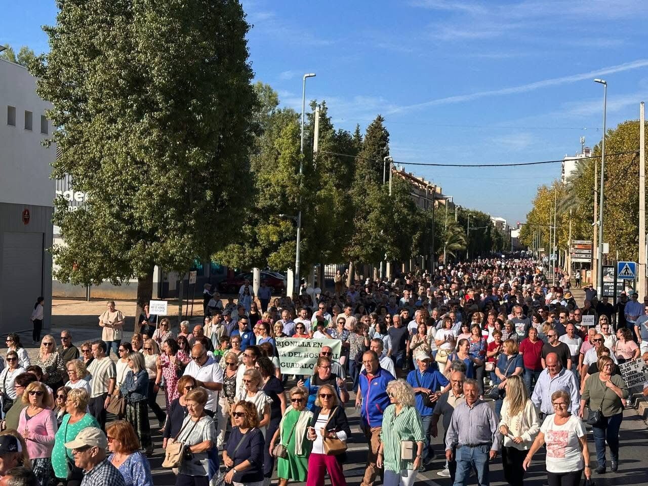 Multitudinaria marcha en Andújar en defensa del Hospital Alto Guadalquivir