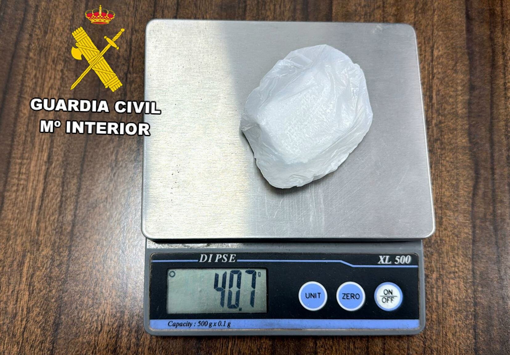 Detenido un motorista por tráfico de cocaína tras intentar huir de la Guardia Civil