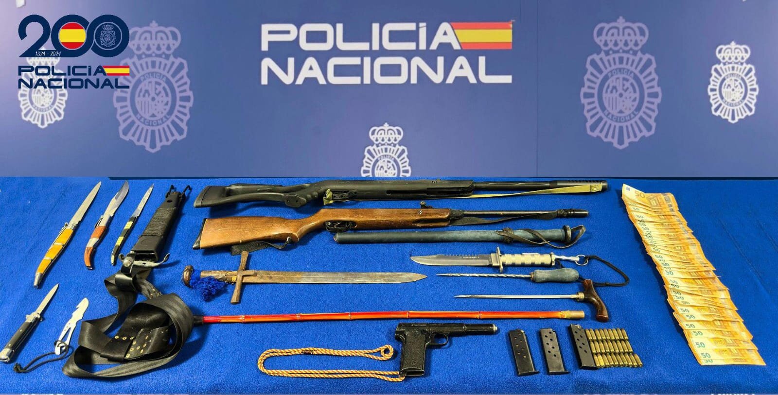 La Policía recupera varias armas de fuego tras una oleada de robos en viviendas de Jaén