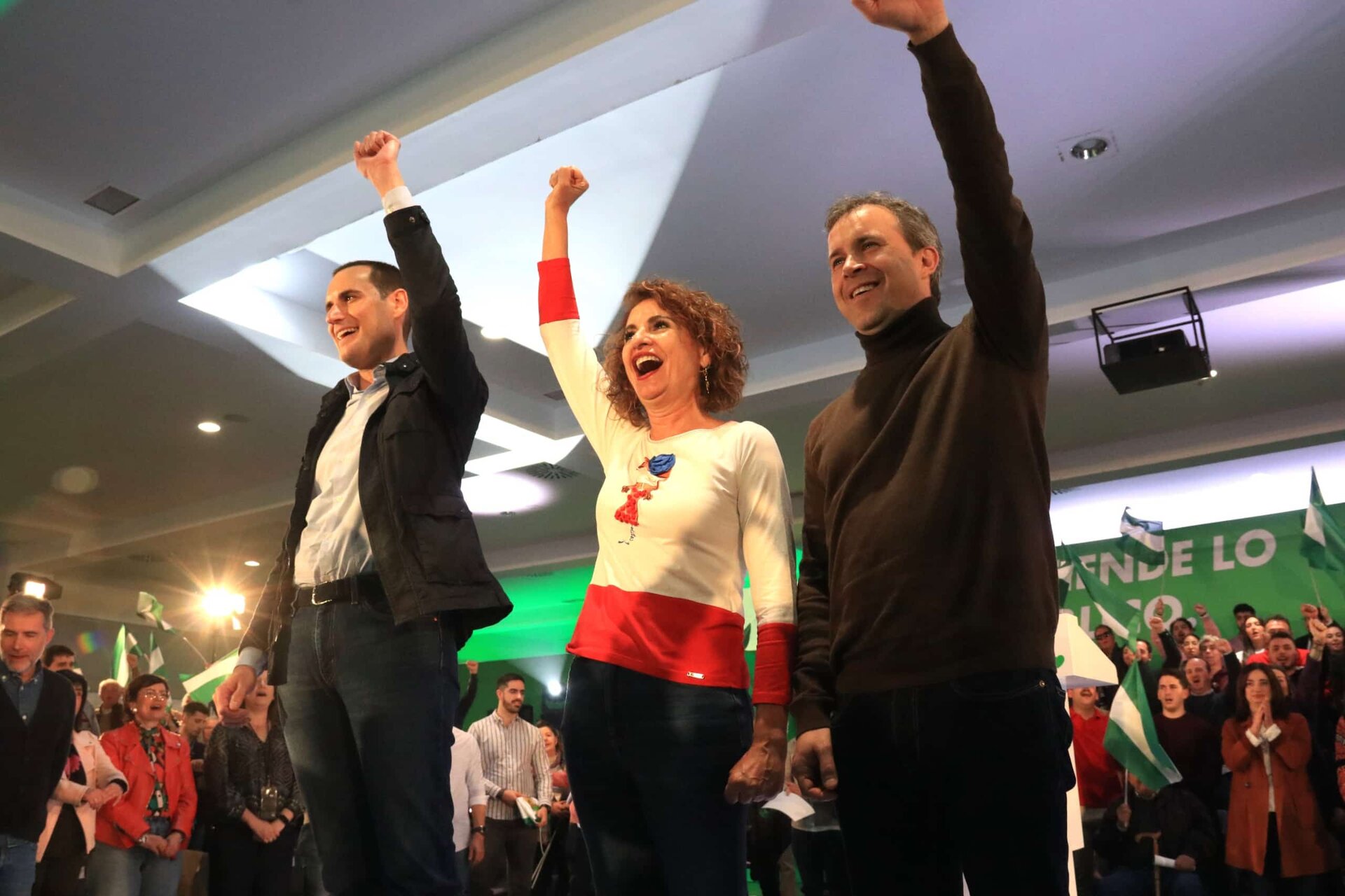 Montero exige pagar ya las ayudas por el temporal y promete la Ciudad Sanitaria