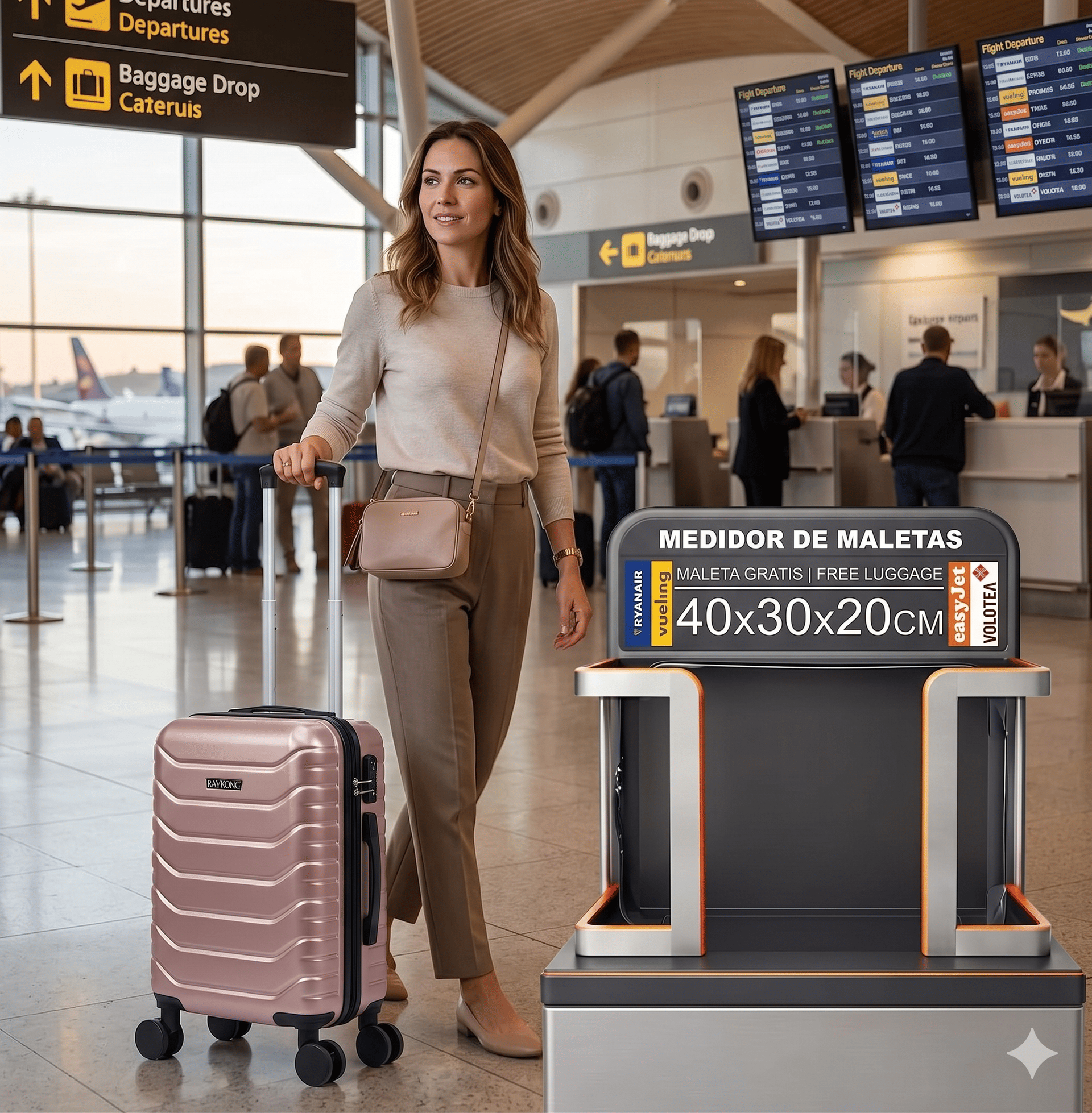 RAYKONG Maleta de Cabina ABS 40x30x20cm: Ofertas y Opiniones de Usuarios