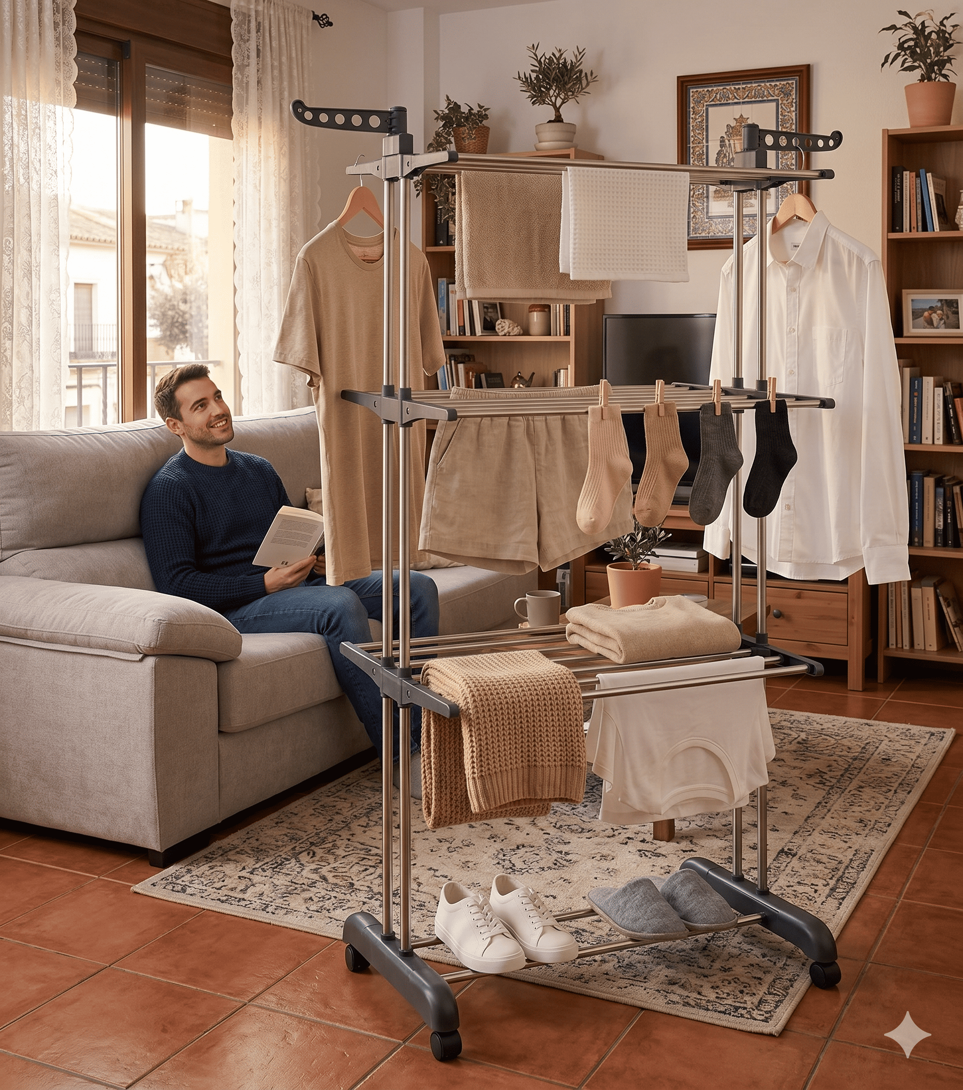 edihome Tendedero Vertical Plegable 4 Niveles: ofertas y opiniones de usuarios