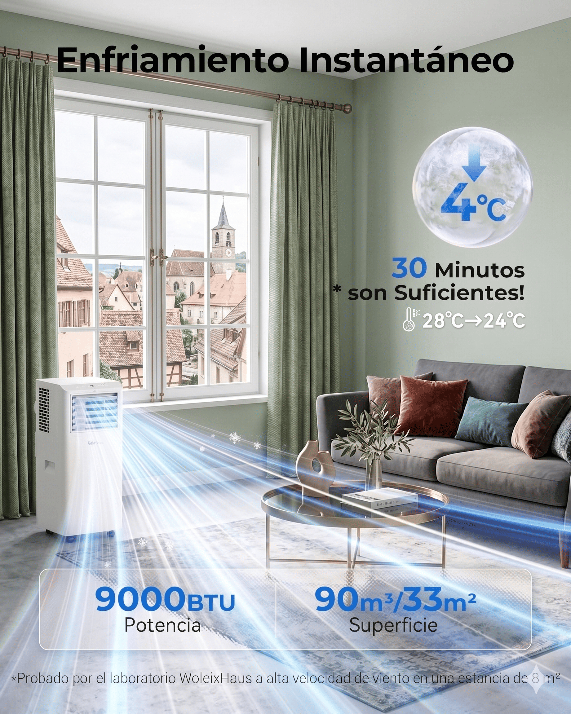 WoleixHaus Aire Acondicionado Portátil 9000 BTU: ofertas y opiniones de usuarios
