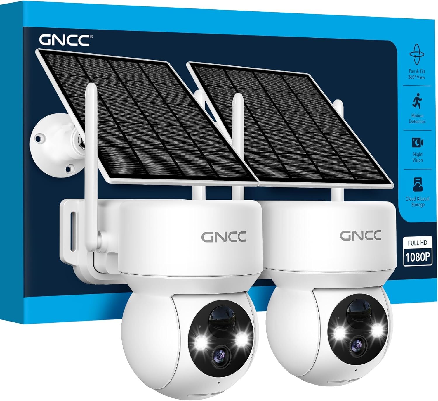 GNCC GW30-2 Pack Cámara Vigilancia WiFi Exterior Solar: Ofertas y Opiniones de Usuarios