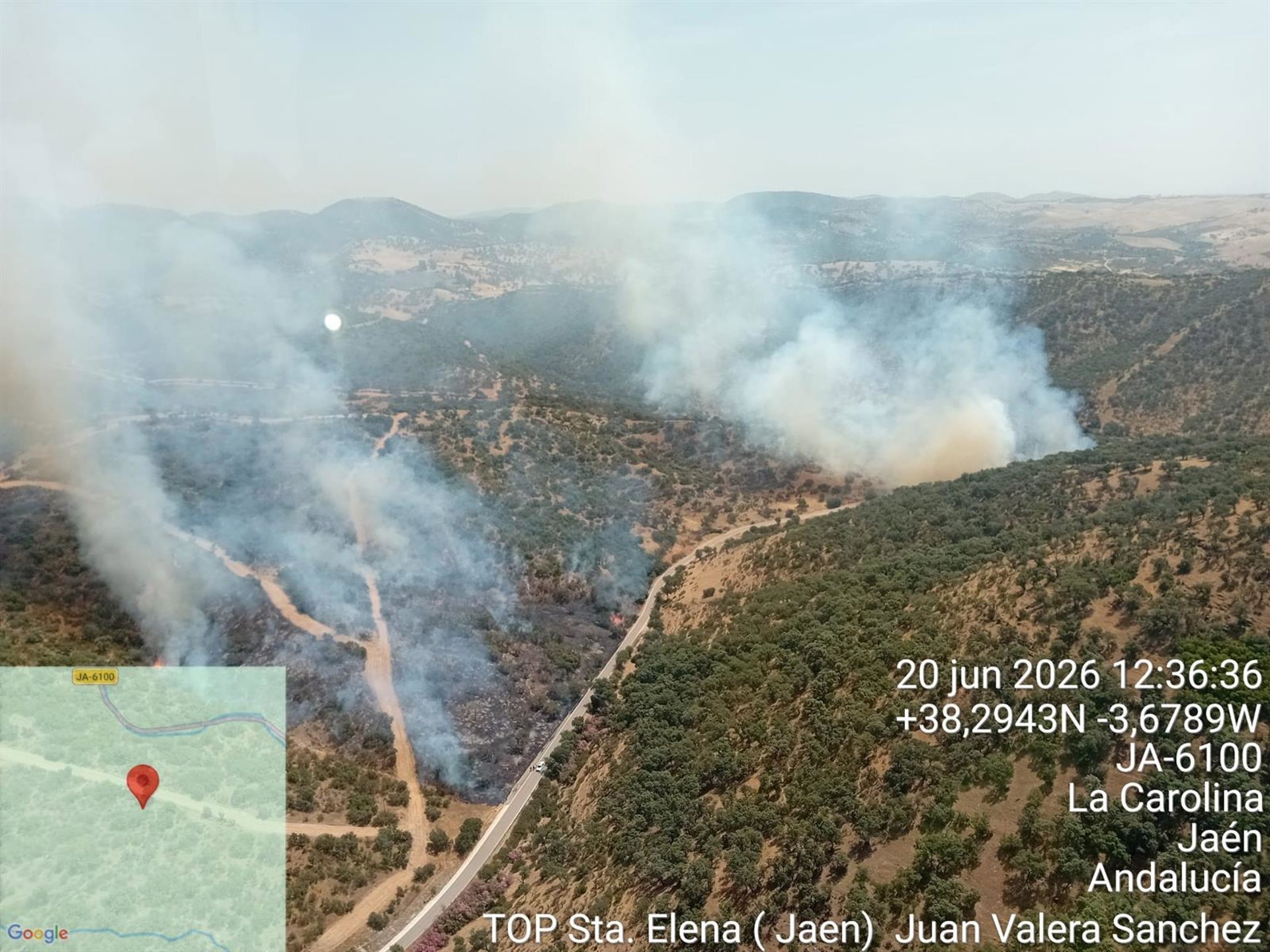 Extinguido el incendio forestal declarado este sábado en La Carolina