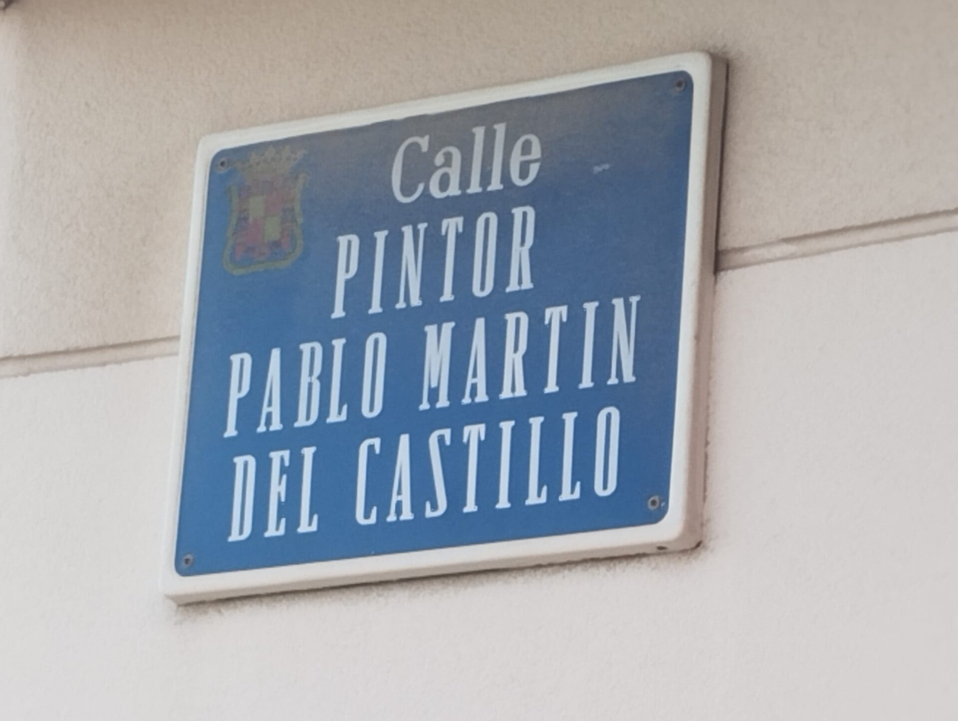 Un gran pintor en el rótulo de una calle de Jaén: Pablo Martín del Castillo