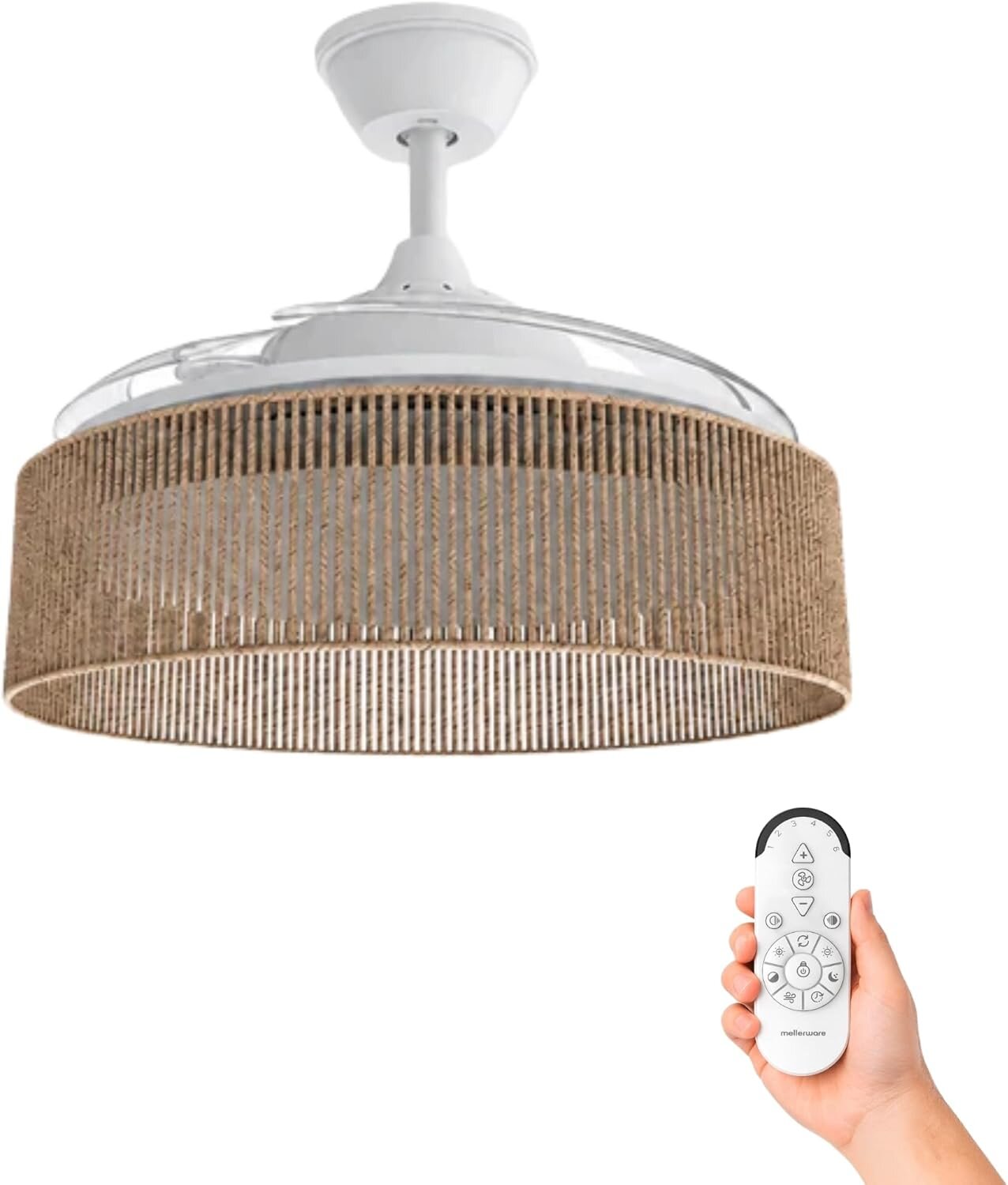 Mellerware Ventilador de Techo Brizy Bright Rattan: ofertas y opiniones de usuarios