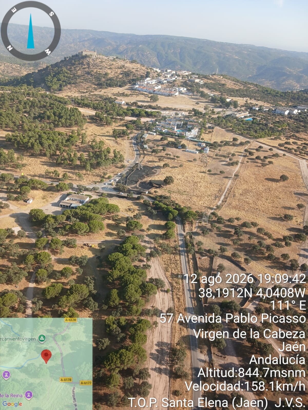 Controlado el incendio en el Santuario de la Virgen de la Cabeza