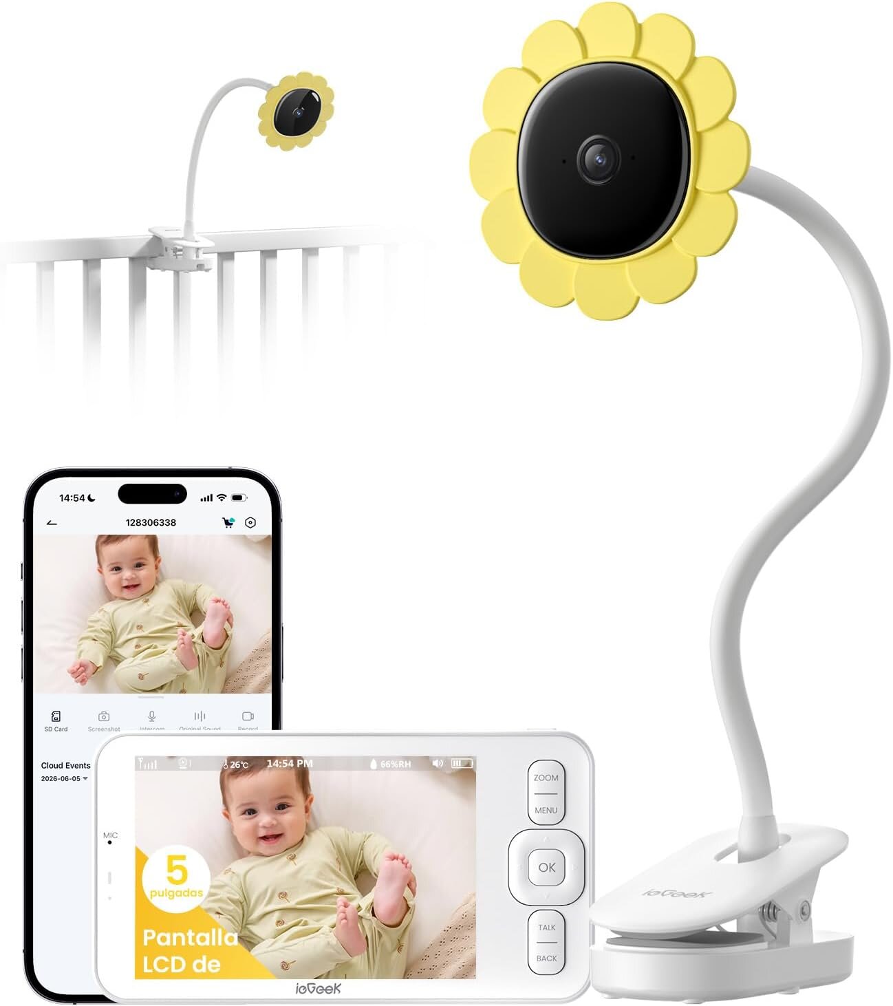 ieGeek Cámara Vigilancia Bebés con Soporte 5" 1080P: ofertas y opiniones de usuarios