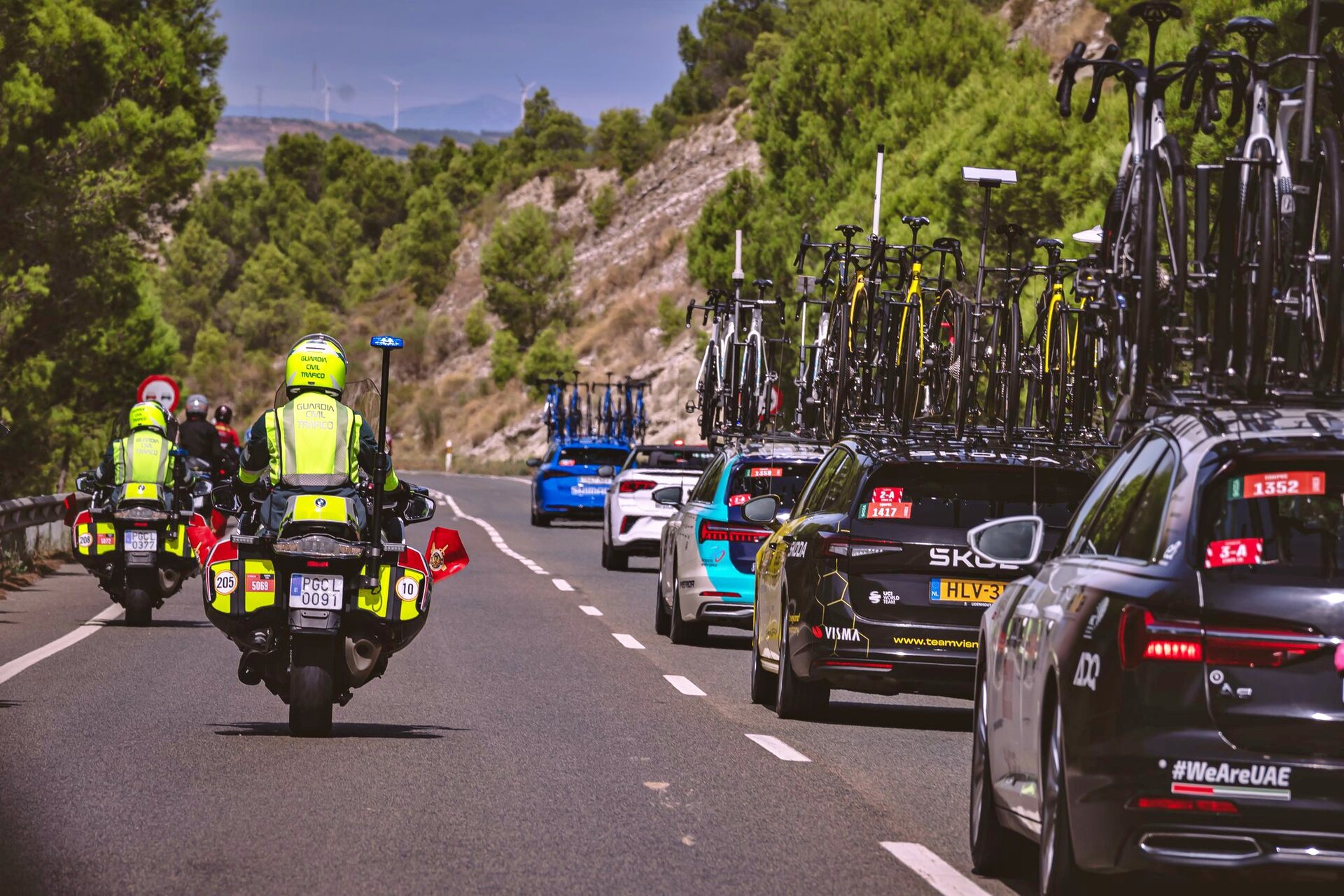 La Vuelta despliega a más de 180 guardias civiles en su etapa entre Jaén y la Sierra de la Pandera