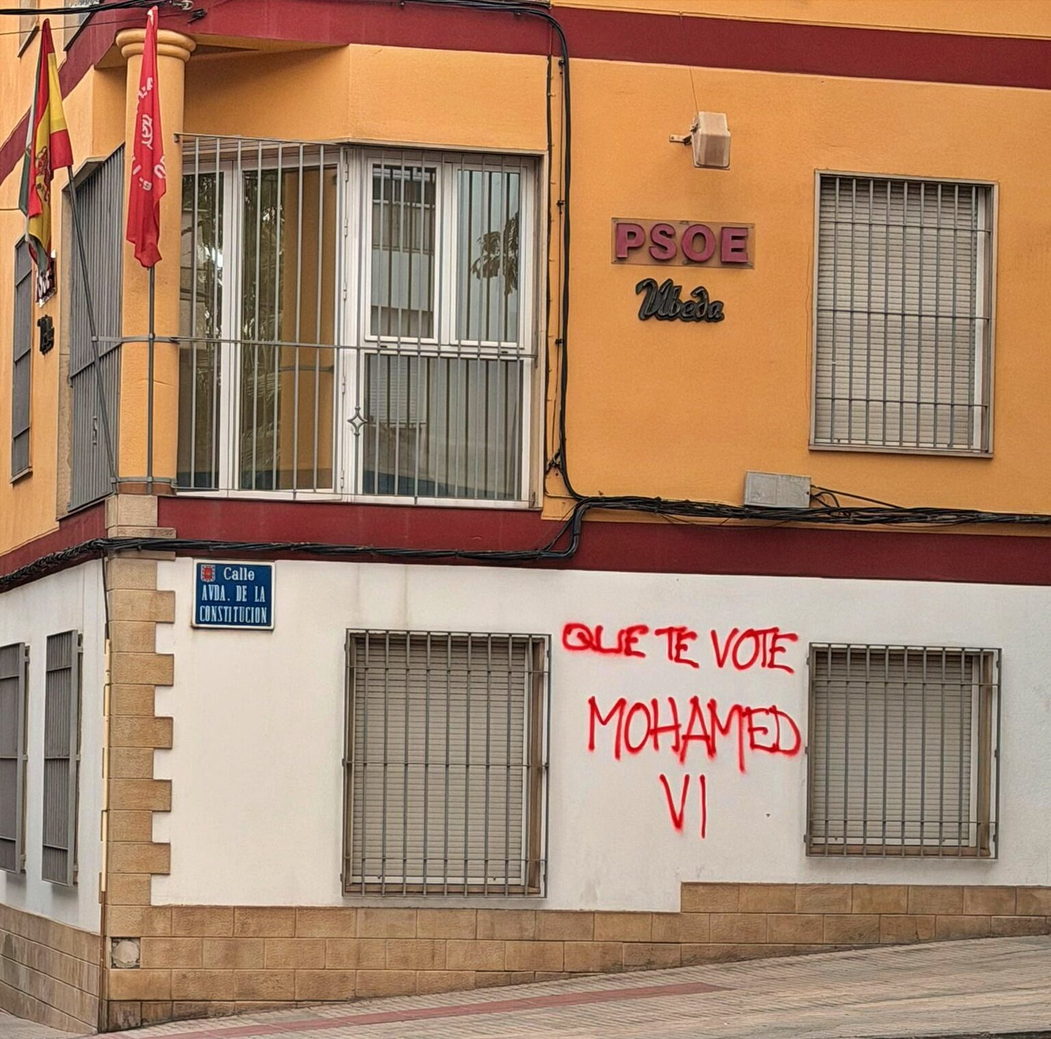 El PSOE denuncia un ataque contra su sede en Úbeda antes de la convocatoria por Ceuta