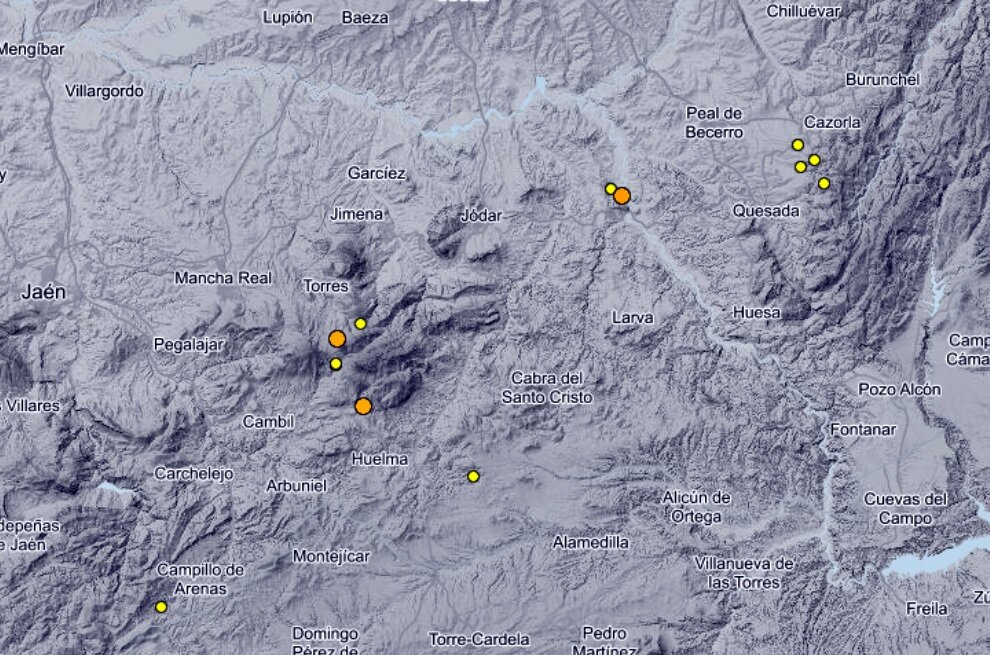 Jaén registra 16 microterremotos en menos de un mes