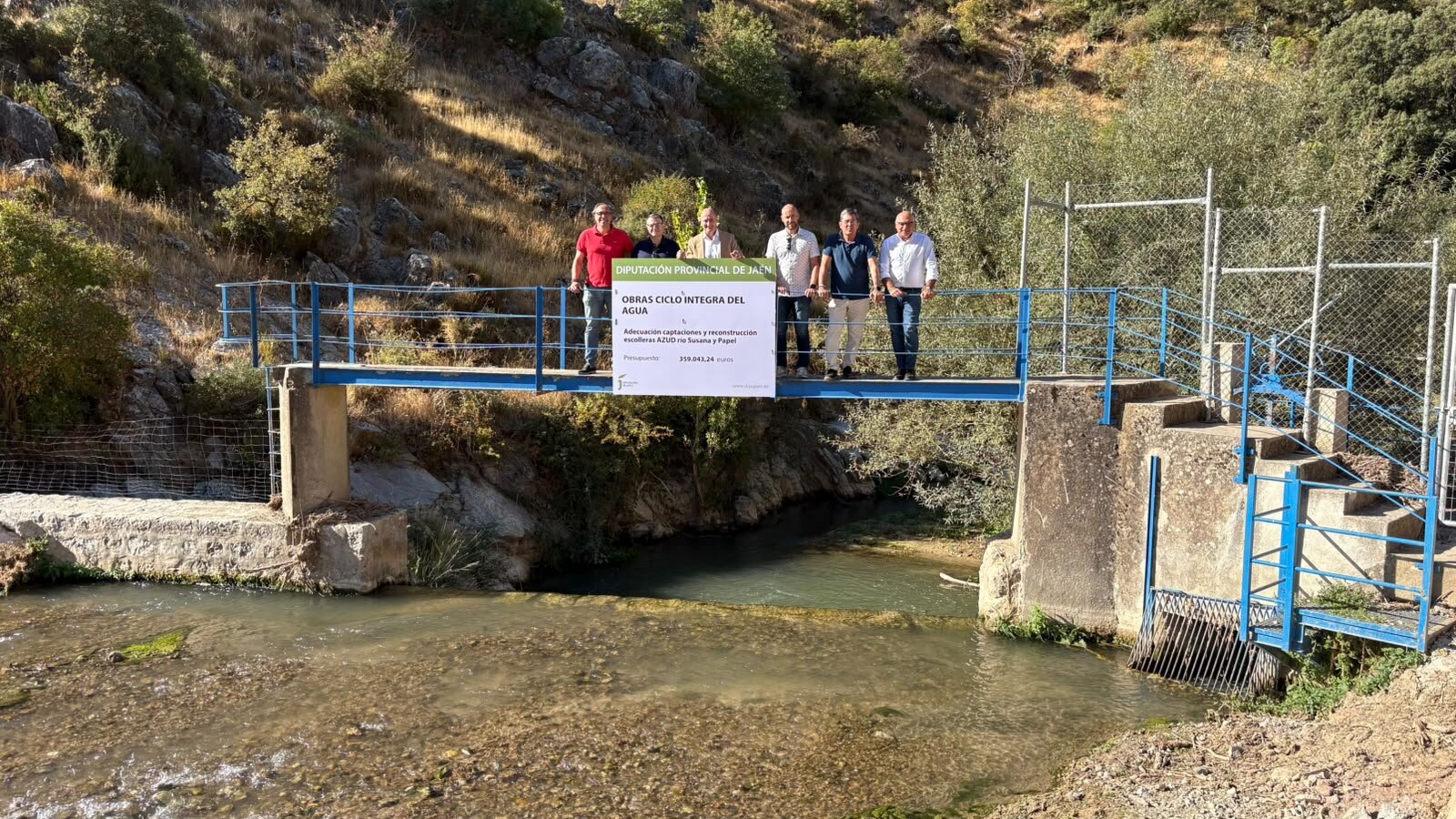 El azud del río Susana recupera su capacidad para abastecer a cuatro municipios tras los daños de las borrascas