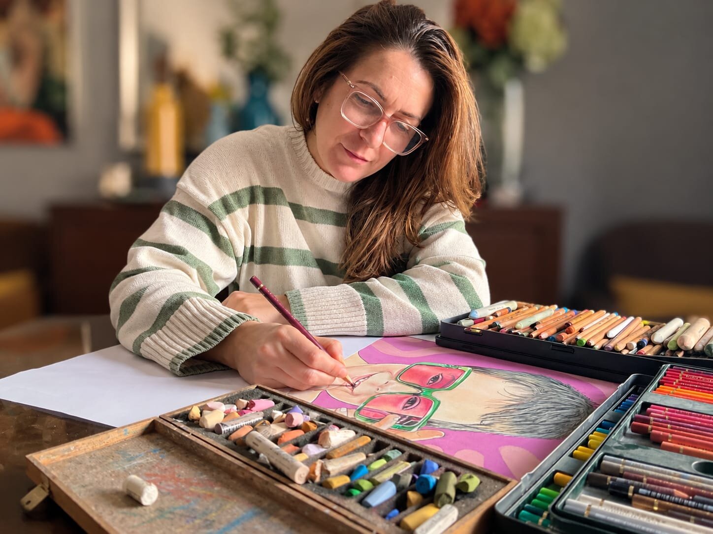 "Mis retratos se reconocen por sus colores vivos, por su luz"