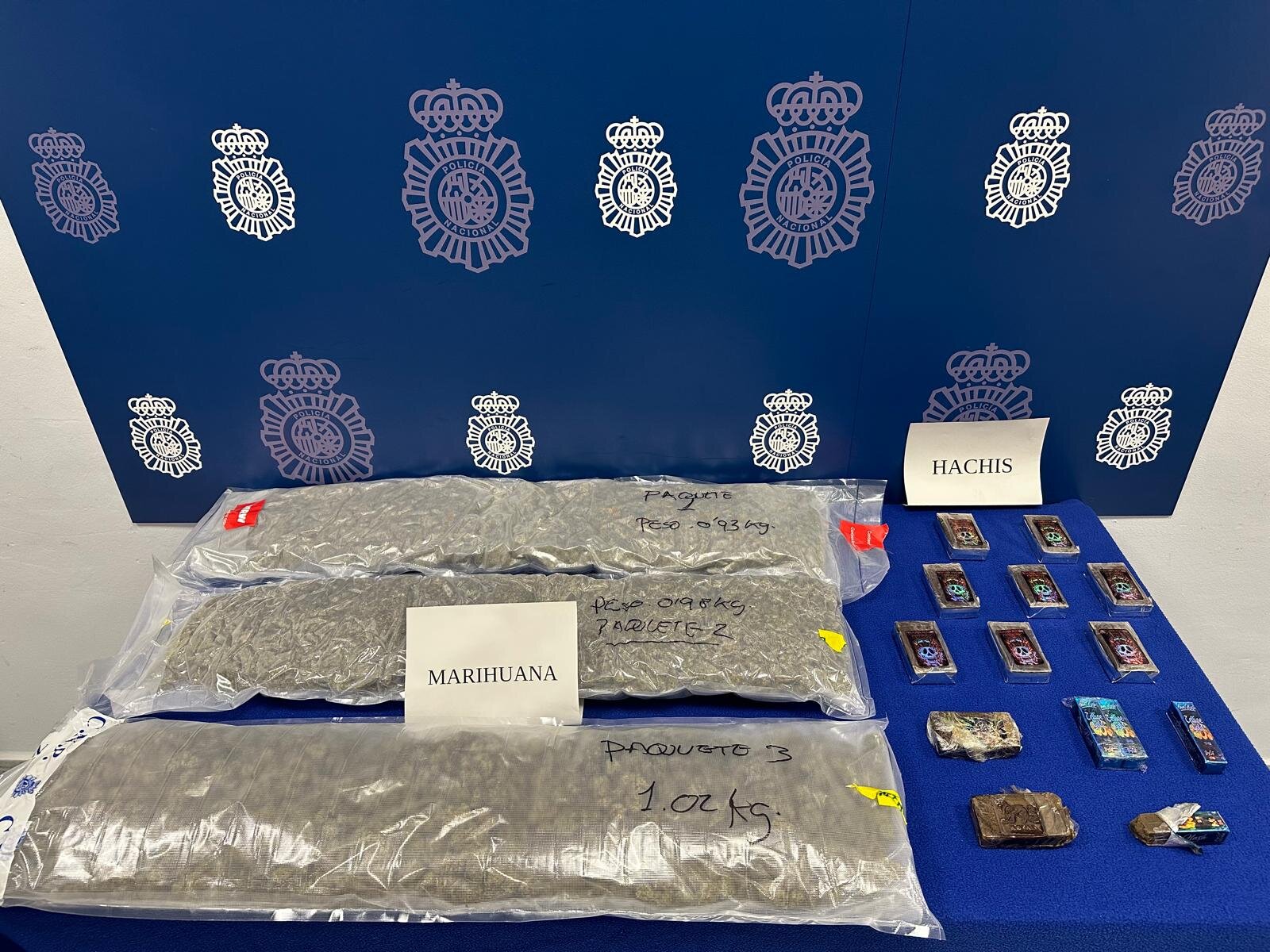 Interceptan en Linares un paquete con más de cuatro kilos de droga destinado a Ibiza