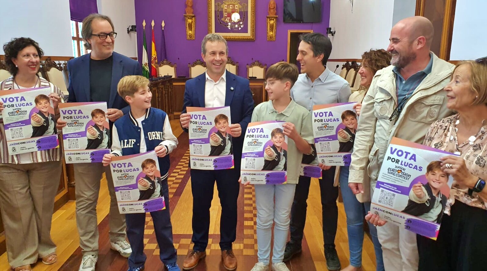 Jaén desea suerte a Lucas Paulano antes de Eurovisión Júnior