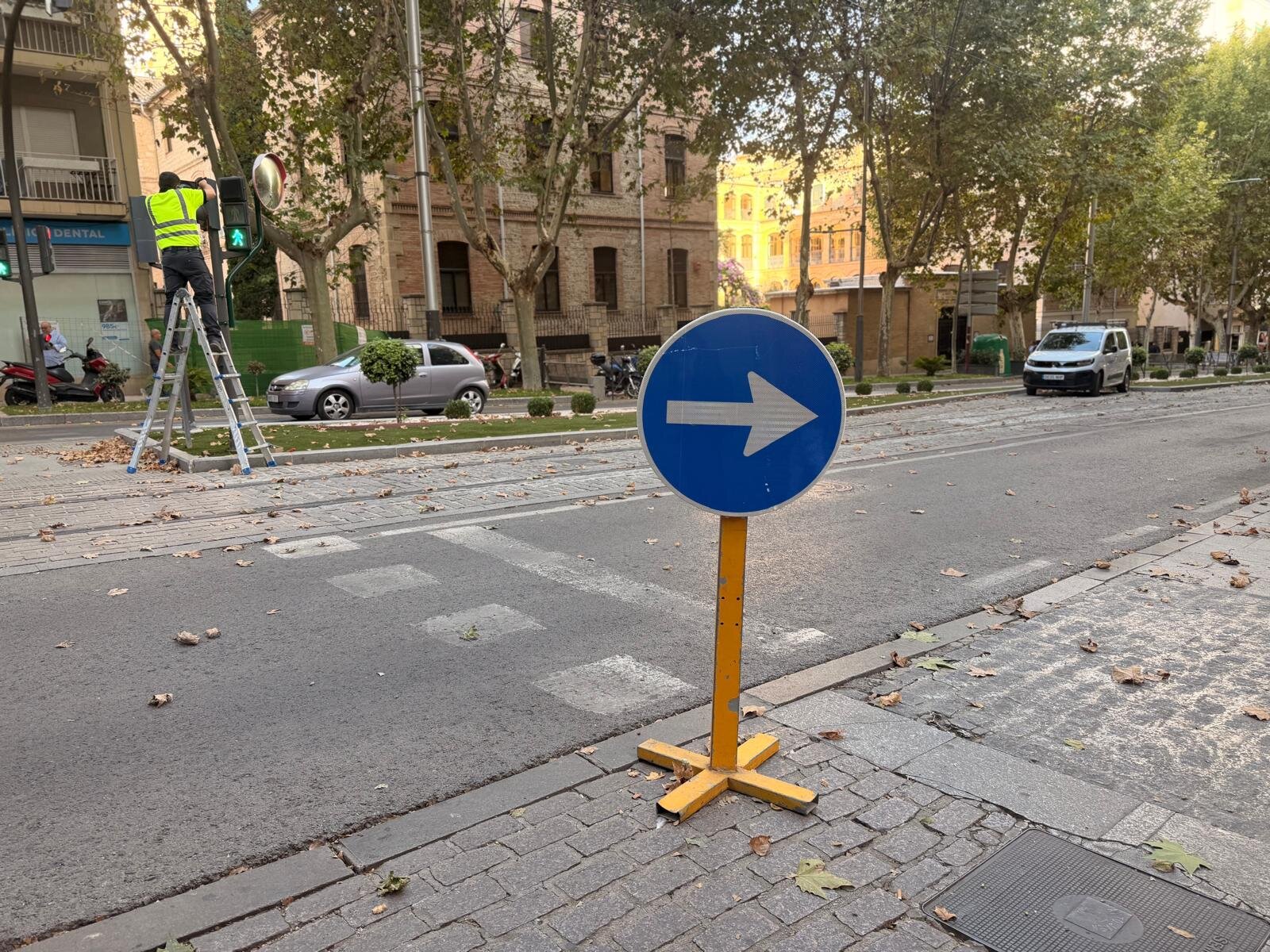 El Paseo de la Estación afronta nuevos cambios de tráfico por el tranvía