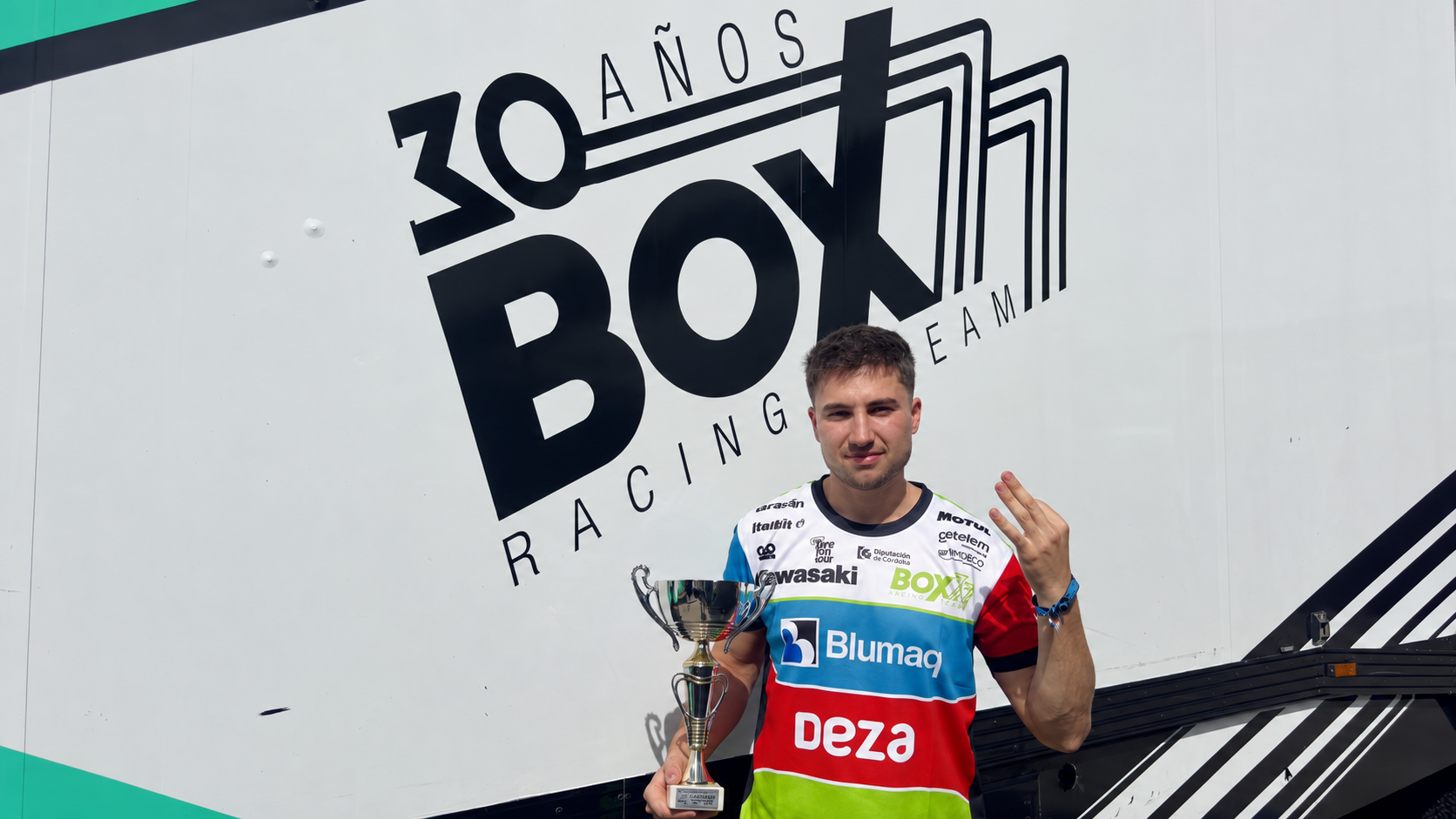 Sergio López, de Jabalquinto, termina tercero en el Andaluz de Supersport